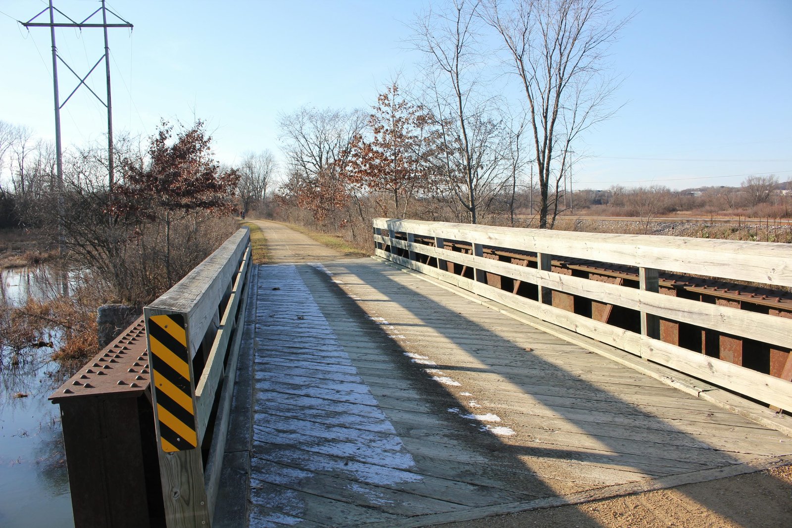 Looking west